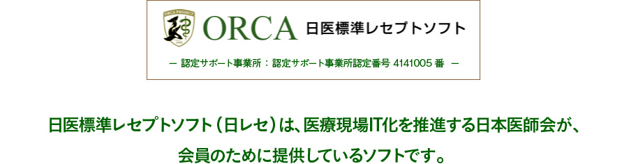 日医標準レセプトソフト（日レセ）は、医療現場IT化を推進する日本医師会が、会員のために提供しているソフトです。 